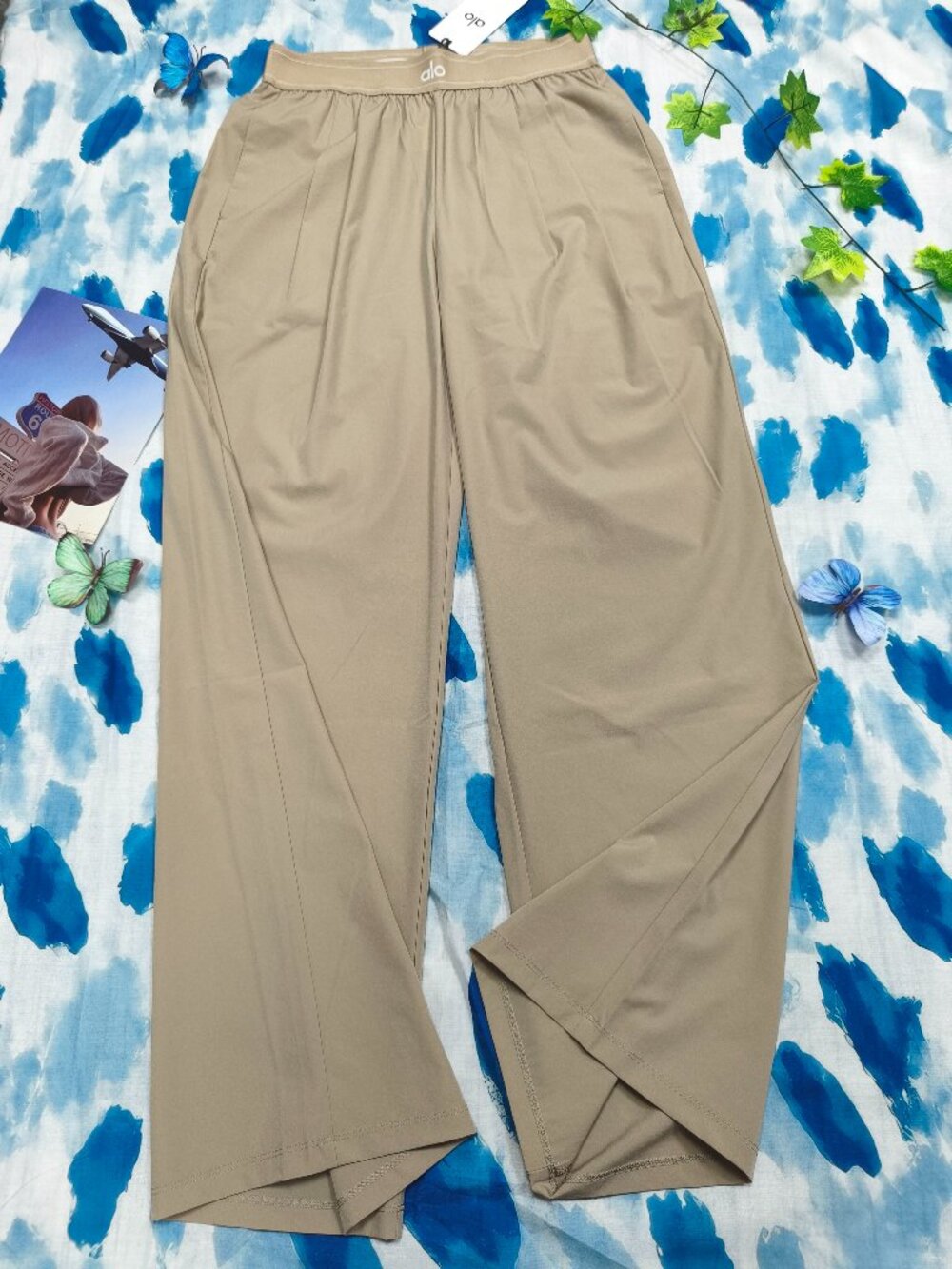ALO Yoga Gravel Suit Up Trouser NWT✨Regular Length Wide-Leg Pants💻 - Picture 2 of 9